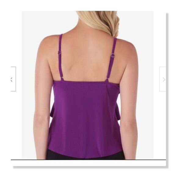 Magicsuit Rita Tiered Slimming Tankini Top sz 10 - Picture 2 of 13